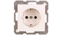 S.1/B.1/B.3/B.7 Glas Gniazdo pojedyncze SCHUKO śnieżnobiałe 47231909