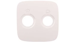 VALENA ALLURE Plakietka gniazda antenoweego tv-sat końcowego lub przelotowego lub zakończeniowego biały 754825