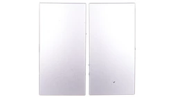 Simon 54 Klawisz podwójny do łaczników/przycików srebrny matowy DKW5/43