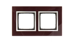 Simon 54 Nature Ramka podwójna szkło KUSZĄCA ŚLIWKA DRN2/89