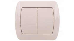 Simon Akord Łącznik schodowy podwójny 10AX 250V beż AW6/2/12