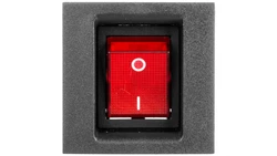 Simon Connect Płytka K45 z łącznikiem dwubiegunowym z podświetleniem szary grafit KL04/14