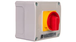 Łącznik krzywkowy 0-1 7P 10A w obudowie OB11 z czołem zamykanym żółto/czerwonym SK10-4.8240OB11ZC
