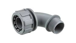 Dławnica kątowa do węża osłonowego M25 IP65 SILVYN MPC 90 stopni M25x1,5 GY czarna 55502367 /10 szt./