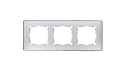 Simon Detail 82 Ramka potrójna Detail SELECT-metal ALUMINIUM / podstawa Chrom 8201630-093