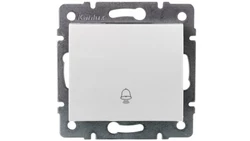 LOGI Łącznik zwierny dzwonek śrubowy biały 10AX 250V 021030102 25071