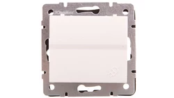 LOGI Gniazdo hermetyczne z klapką 2P+Z IP44 Schuko śrubowe 16A 250V Biały 25086