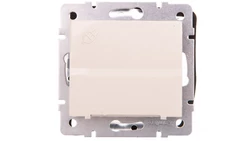 LOGI Gniazdo hermetyczne z klapką 2P+Z IP44 Schuko śrubowe 16A 250V Kremowy 25146