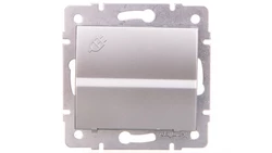 LOGI Gniazdo hermetyczne z klapką 2P+Z IP44 Schuko śrubowe 16A 250V Srebrny 25205