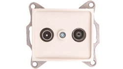 DOMO Gniazdo RTV przelotowe kremowe 011320003 24804