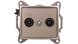 DOMO Gniazdo RTV przelotowe szampańskie 011320050 25040