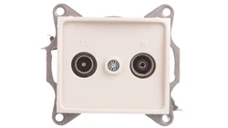 DOMO Gniazdo RTV końcowe kremowe 011330003 24805