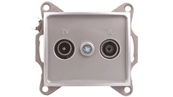 DOMO Gniazdo RTV końcowe srebrne 011330043 24864