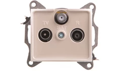 DOMO Gniazdo RTV/SAT końcowe perłowe białe 011350030 24984