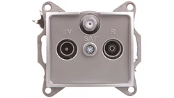 DOMO Gniazdo RTV/SAT końcowe srebrne 011350043 24866