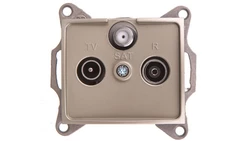 DOMO Gniazdo RTV/SAT końcowe szampańskie 011350050 25043