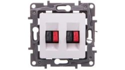 NILOE Gniazdo głośnikowe podwójne białe 764581