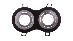 Sufitowa oprawa punktowa MORENA, IP20, okrągła, 2 oczka, czarna