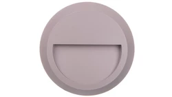 Oprawa schodowa LED SILVER OD 2W 100lm 220-240V AC 120 stopni IP65 okrągła, ciepły biały, szara LD-OSSLOD2W-80