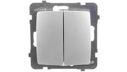 KARO Łącznik schodowy + pojedynczy srebrny perłowy ŁP-9S/m/43