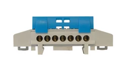 Listwa zaciskowa na szynę 7-torowa niebieska TH35 IP20 E.4170