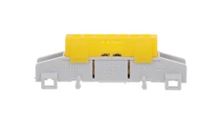 Listwa zaciskowa na szynę 7-torowa żółta TH35 IP20 E.4174