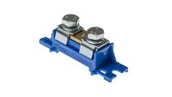 Zacisk ochronny 2xM8 niebieski bez pokrywy na szynę TH35 E.4122P-BP