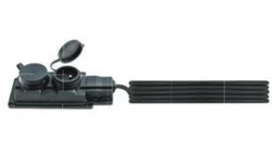 Przedłużacz gumowy 2-gniazda z/u 3m /H05RN-F 3G1,5/ czarny IP44 D.3159/2-3