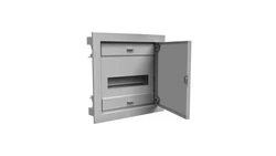 Rozdzielnica modułowa 1x12 podtynkowa RO-1 z metalowymi drzwiami IP40 (z N+PE) C.1512