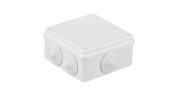 Puszka n/t hermetyczna 100x100x50 6 dławików IP55 biała S-BOX 106B