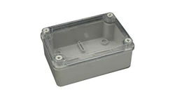 Puszka n/t hermetyczna 120x80x50 bez dławików IP56 pokrywa przezroczysta S-BOX 216-P