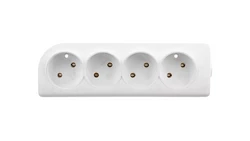 Rozgałęźnik do przedłużacza 4-gniazda b/u biały GN-4
