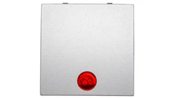 Klawisz z soczewką przycisk 1x srebro tworzywo 16211404