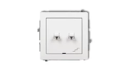 DECO Łącznik jednobiegunowy ze schodowym (wspólne zasilanie) w stylu amerykańskim biały DWPUS-10.1