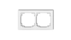 DECO Ramka uniwersalna podwójna z tworzywa DECO Soft biały DRSO-2