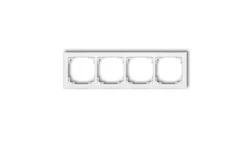 DECO Ramka uniwersalna poczwórna z tworzywa DECO Soft biały DRSO-4