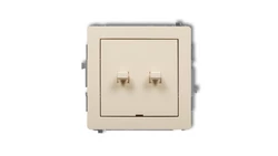 DECO Przycisk żaluzjowy w stylu amerykańskim beżowy 1DWPUS-8