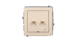 DECO Łącznik jednobiegunowy ze schodowym (wspólne zasilanie) w stylu amerykańskim beżowy 1DWPUS-10.1