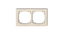 DECO Ramka uniwersalna podwójna z tworzywa DECO Soft beżowy 1DRSO-2