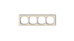 DECO Ramka uniwersalna poczwórna z tworzywa DECO Soft beżowy 1DRSO-4