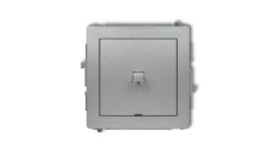 DECO Przycisk jednobiegunowy (jeden klawisz, bez piktogramu) w stylu amerykańskim srebrny metalik 7DWPUS-4.1
