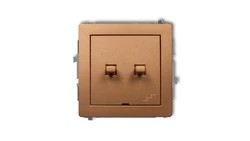 DECO Łącznik podwójny schodowy w stylu amerykańskim złoty metalik 8DWPUS-33