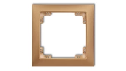 DECO Ramka uniwersalna pojedyncza z tworzywa DECO Soft złoty metalik 8DRSO-1