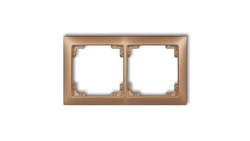 DECO Ramka uniwersalna podwójna z tworzywa DECO Soft złoty metalik 8DRSO-2
