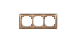 DECO Ramka uniwersalna potrójna z tworzywa DECO Soft złoty metalik 8DRSO-3