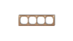 DECO Ramka uniwersalna poczwórna z tworzywa DECO Soft złoty metalik 8DRSO-4