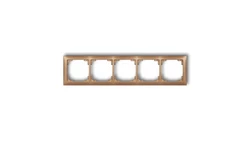DECO Ramka uniwersalna pięciokrotna z tworzywa DECO Soft złoty metalik 8DRSO-5