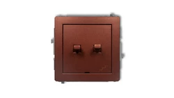 DECO Łącznik podwójny schodowy w stylu amerykańskim brązowy metalik 9DWPUS-33