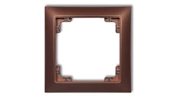 DECO Ramka uniwersalna pojedyncza z tworzywa DECO Soft brązowy metalik 9DRSO-1