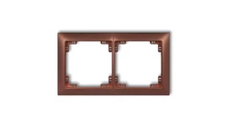 DECO Ramka uniwersalna podwójna z tworzywa DECO Soft brązowy metalik 9DRSO-2